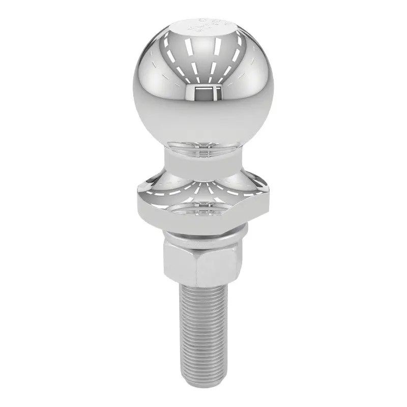 Curt Chrome Trailer Ball: 2" Diameter, 3/4" X 3" Shank, 3,500 Lb Capacity 1