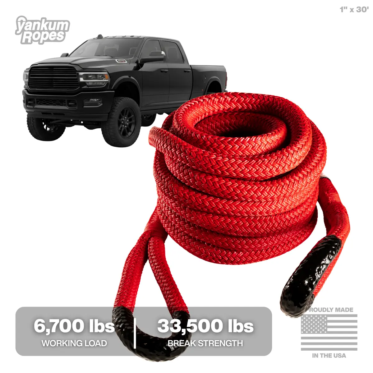 1" Kinetic Recovery Rope "Rattler" 1