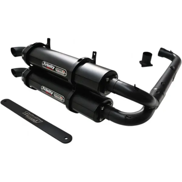 Trinity Racing Dual Full Cerakote Exhaust - Rzr Xp Turbo 1