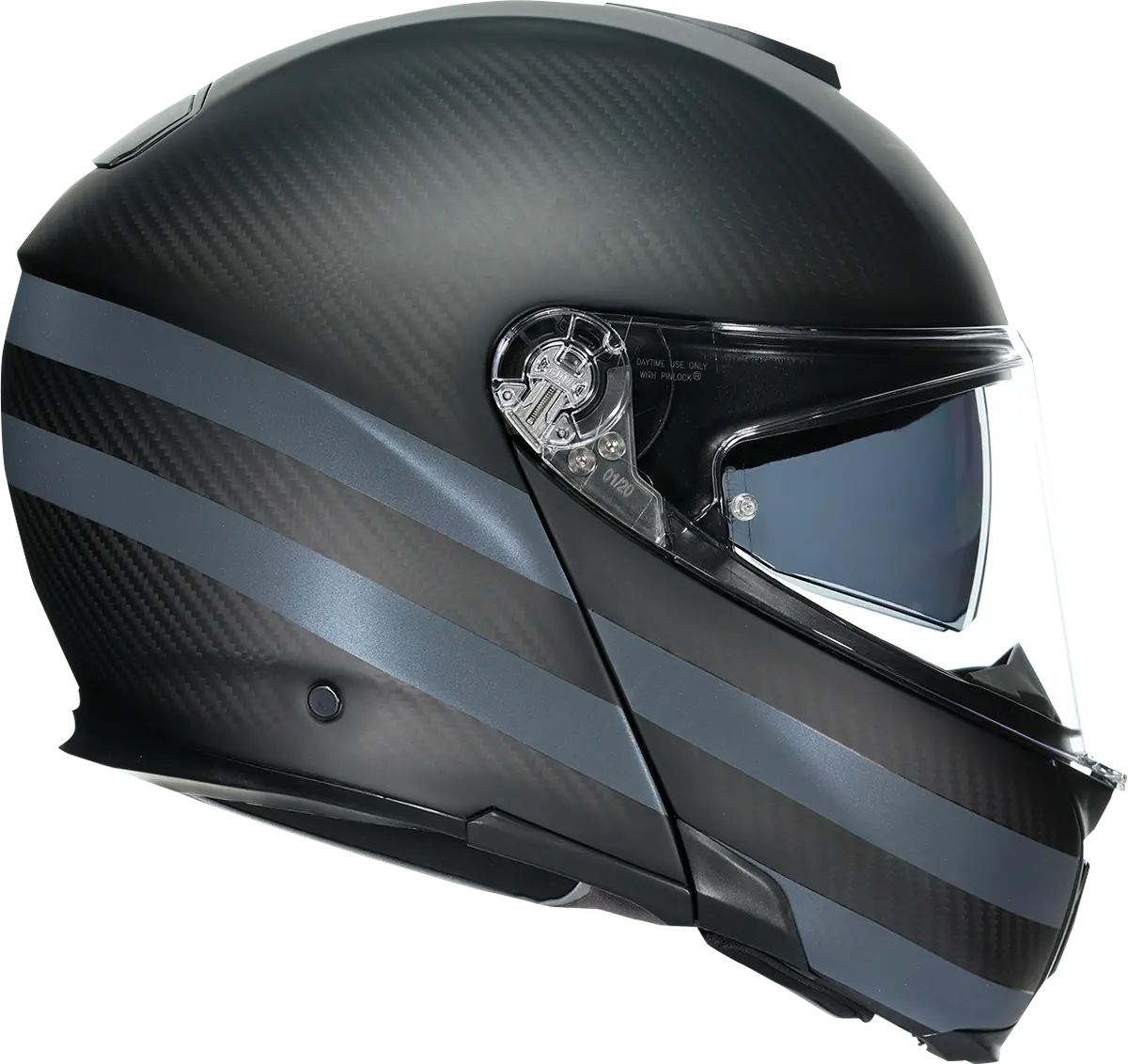 Agv Sportmodular Modular Helmet – Dark Refractive Carbon/Black Finish, Size Xl (Model 211201O2Iy01415) 1