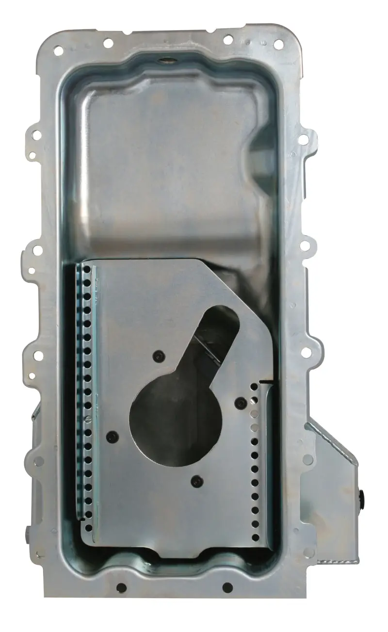 Moroso Ford 4.6/5.4L (W/Rear Sump) Road Race Baffled Wet Sump 8Qt 6.5In Steel Oil Pan 1