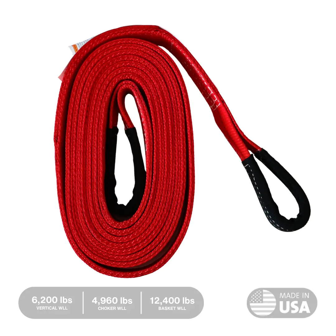 2" Flat Tow Strap "Viper" [Wll 4960/6200/12400 Lbs] 1