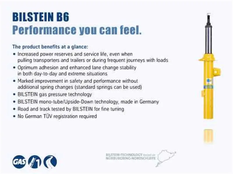 Bilstein B6 Monotube Front Right Shock Absorber For 2014–2018 Subaru Forester 1