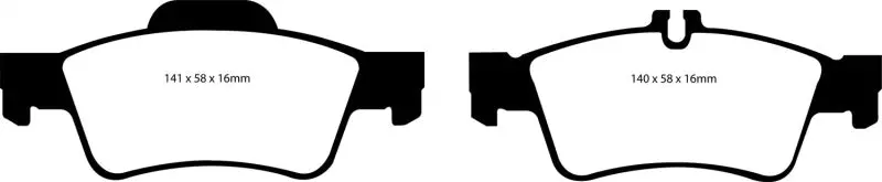 Ebc Redstuff Rear Brake Pads – High-Performance Compound For 2004–2006 Mercedes-Benz Cl500 1