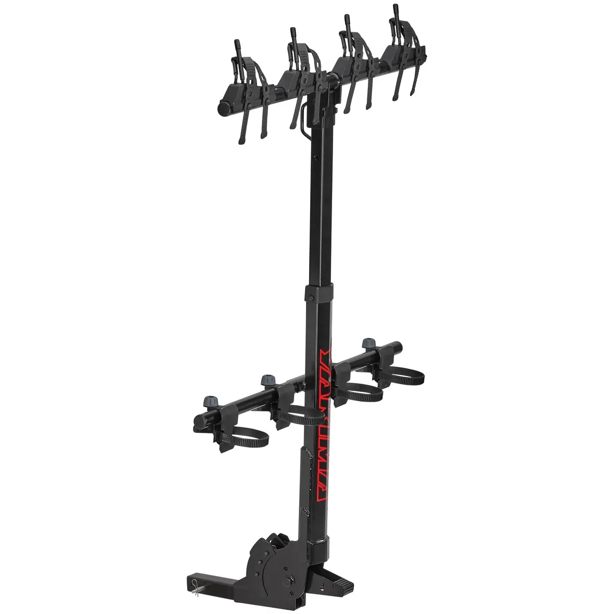 Yakima Hangover 4 Adjustable Vertical Steel Mountain Bike Hitch Rack For 4 Bikes 1