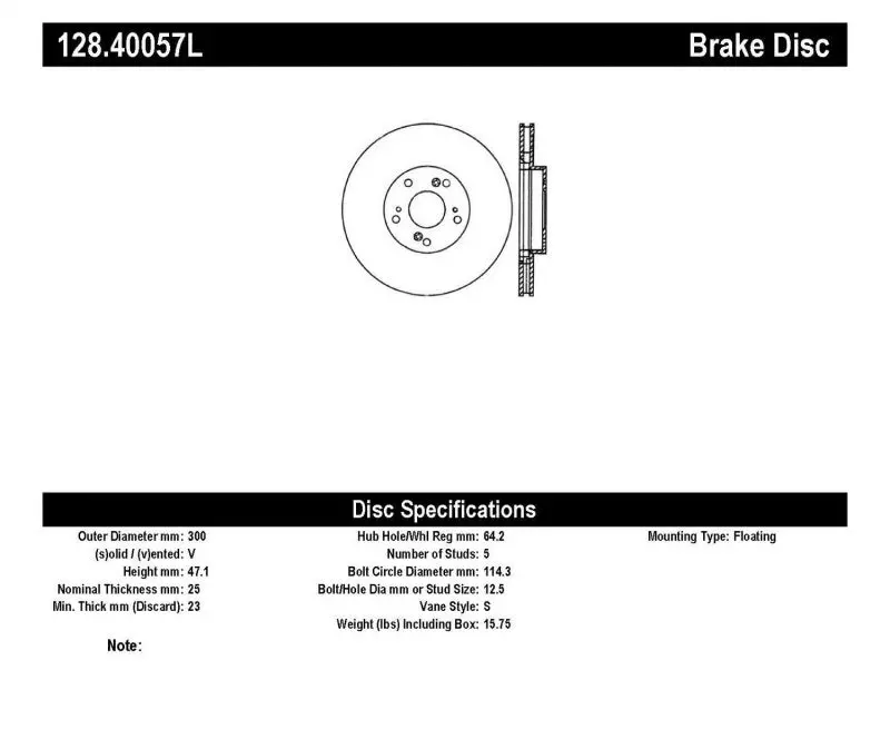 Stoptech 06-08 Honda Civic Si Cross Drilled Left Front Rotor 1