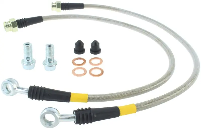 Stoptech Stainless Steel Front Brake Lines — For 2014–2015 Chevrolet Corvette Z51 (C7, V8) 1