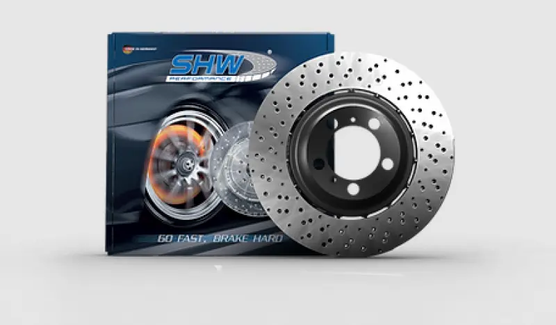 Shw Cross-Drilled Lightweight Rear Brake Rotor For 2008–2013 Bmw M3 (4.0L) 1
