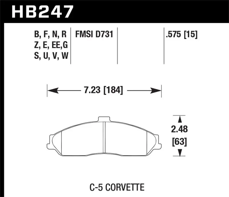 Hawk Dtc-70 Race Brake Pads For Cadillac Xlr (2004–2009), Chevrolet/Cadillac Models (1997–2011), And Pontiac Gto (2005–2006) 1