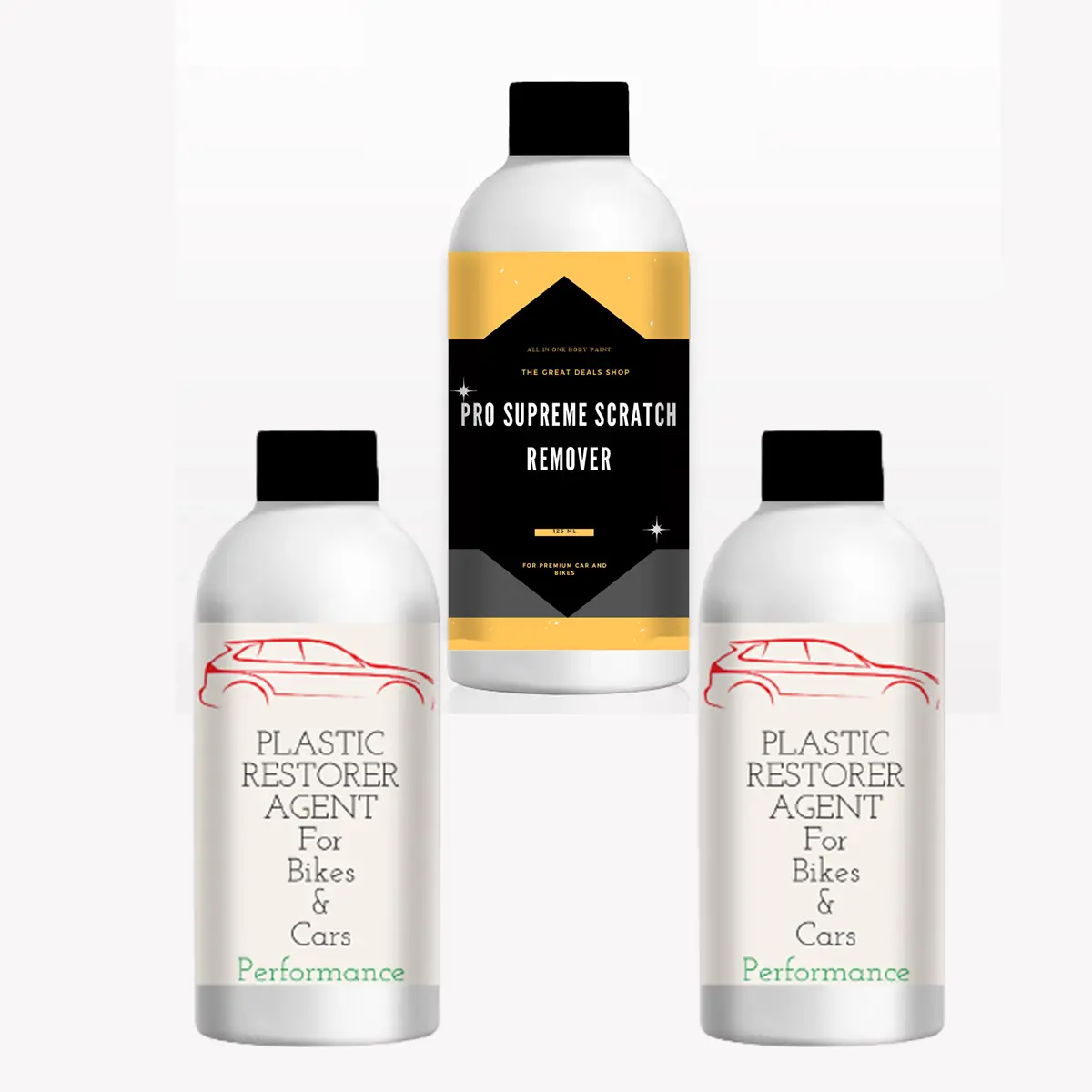 Scratch Remover + Plastic Parts Refurbish Agent (Special Deal Combo) 1