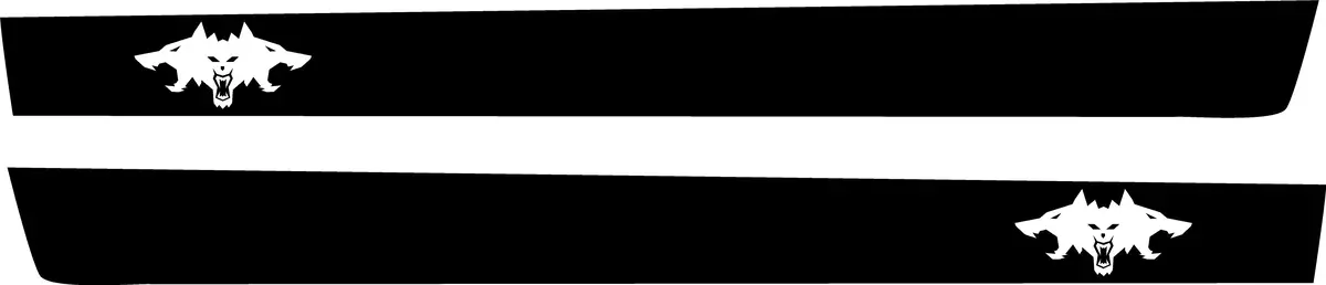 Cyberbeast Rocker Stripe Decals For The 2023-2024 Tesla Cybertruck (X2) 1