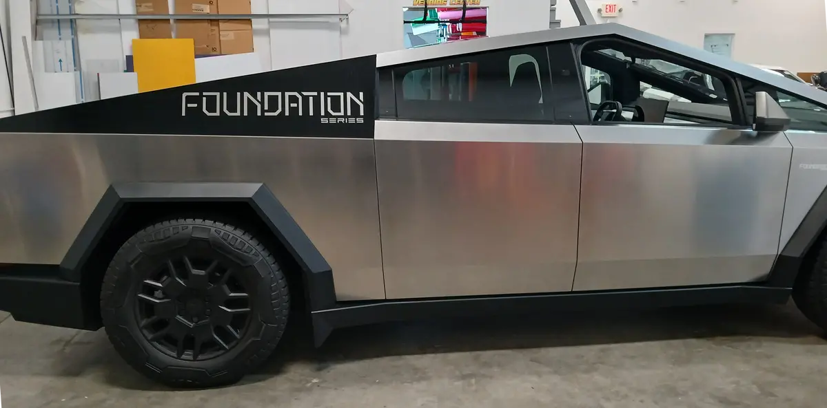 "Foundation Series" Bedside Panel Decals For The 2023-2024 Tesla Cybertruck (X2) 1