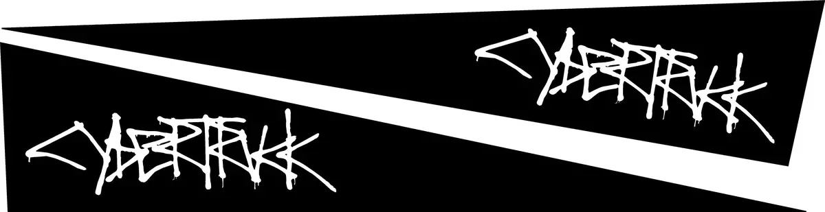Cybertruck Logo Bedside Panel Decals For The 2023-2024 Tesla Cybertruck (X2) 1