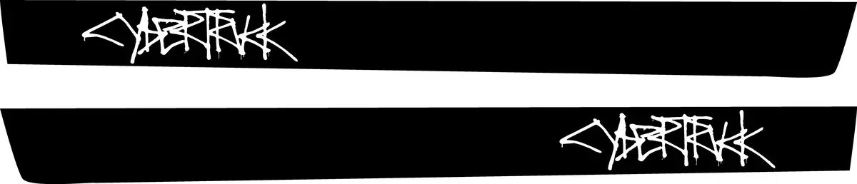 Rocker Stripe Decals For The 2023-2024 Tesla Cybertruck (X2) 1