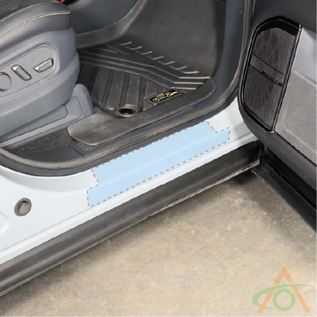 Door Sill Protection Film (Ppf) For Rivian R1t 1