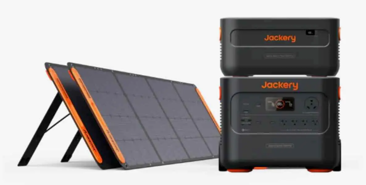 Jackery Explorer 2000 Plus Portable Power Station + 1 Battery Pack + 2 X 200W Solarsaga Panels 1