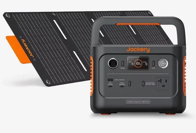 Jackery Explorer 300 Plus Portable Power Station + 1 X Solarsaga 40W Solar Panel Mini 1
