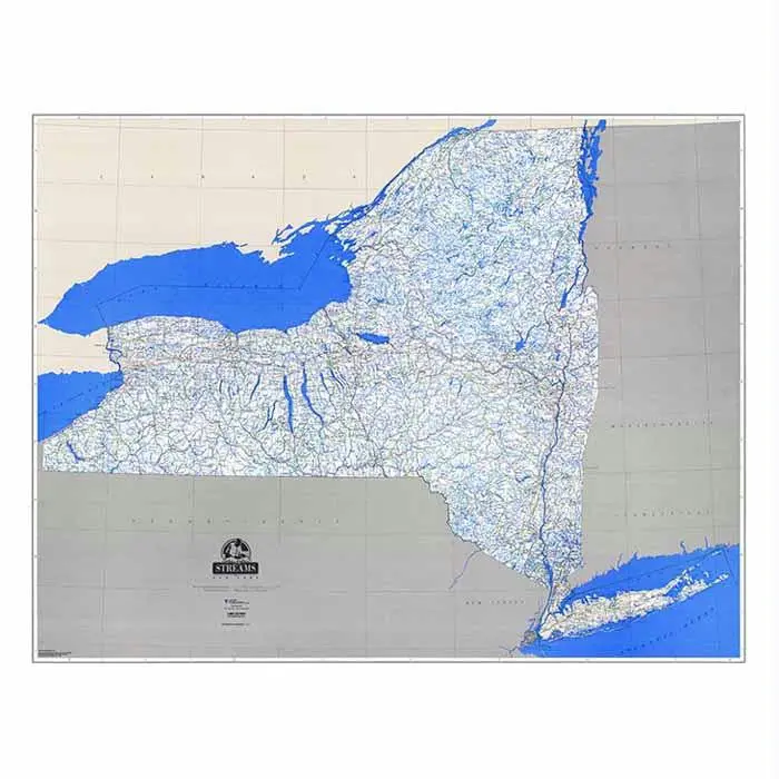 Stream Map Of New York Laminat 1