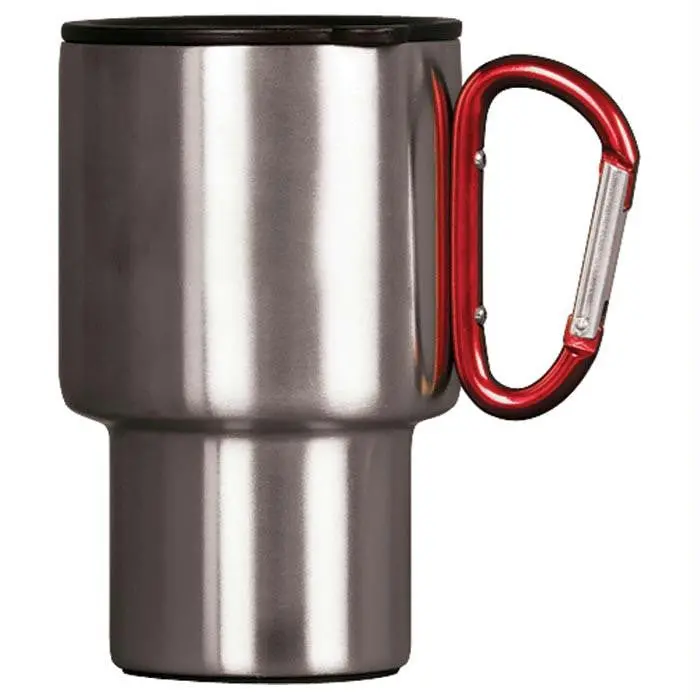 Carabiner Travel Mug-Red 14Oz 1