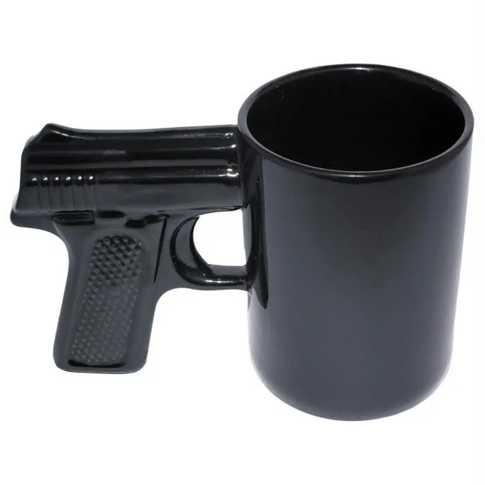 Ceramic Gun Mug Black 16.9 Oz 1