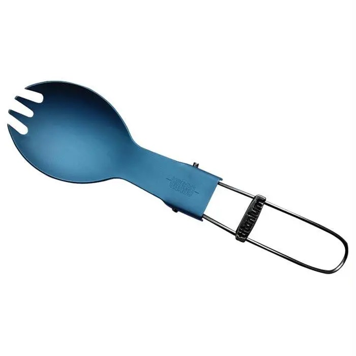 Titanium Folding Spork-Blue 1