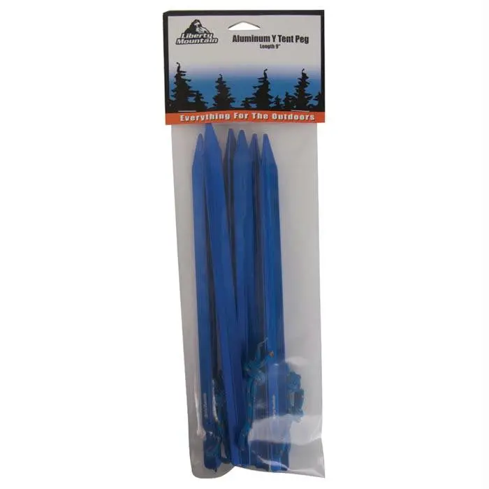 Alum Y Tent Peg 9" 6 Pk 1