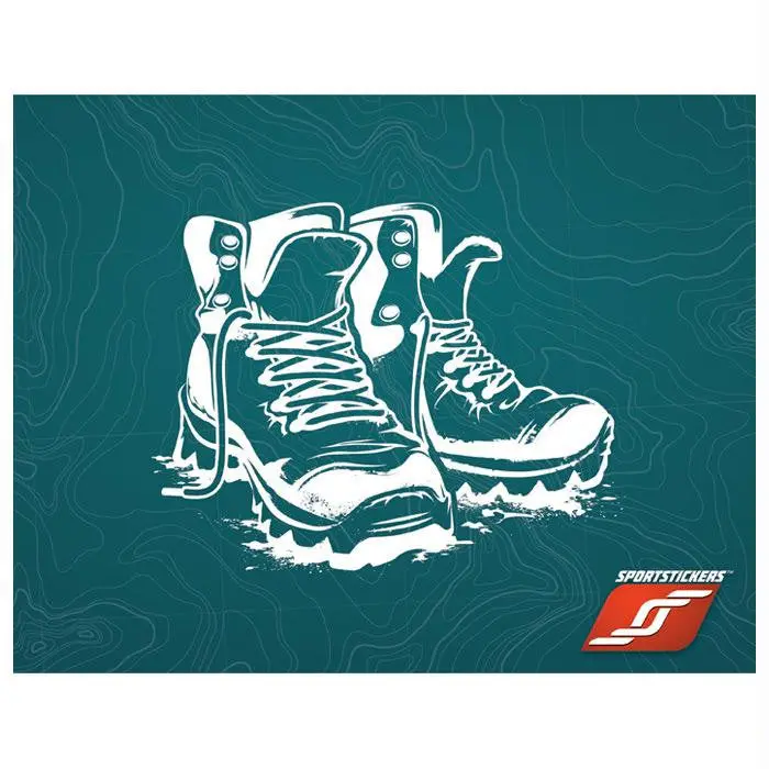 Sticker Hiking Boots White 1