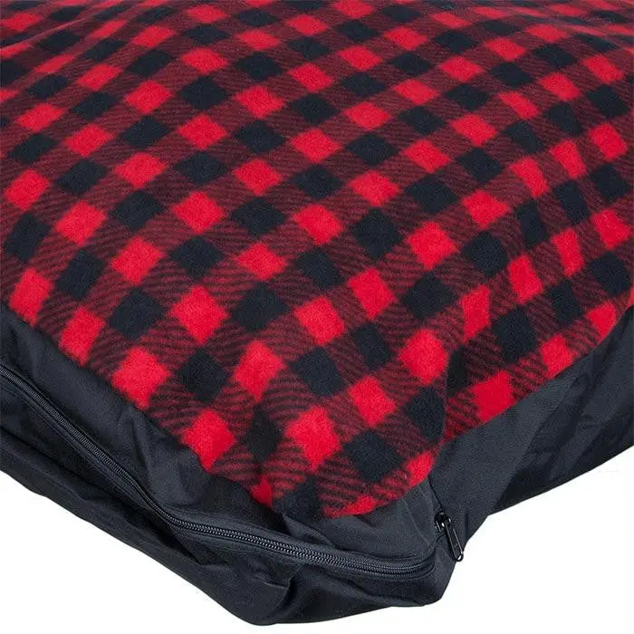 Xl Dog Bed - Blk-Red Check 1