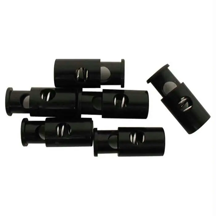 Cord Locks 1-4" Rnd Blk 6Pk 1