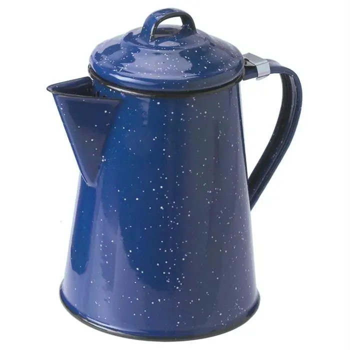 Enamel Coffee Pot 6 Cup Blue 1