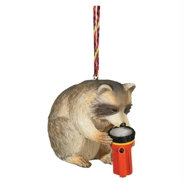 Raccoon W-Flashlight Ornament 1