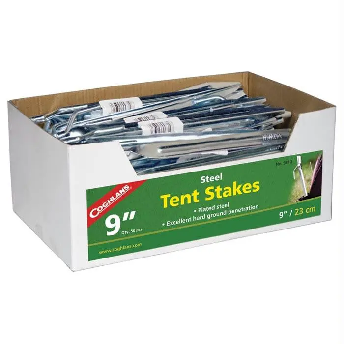Steel Tent Stake 9" Bulk 1