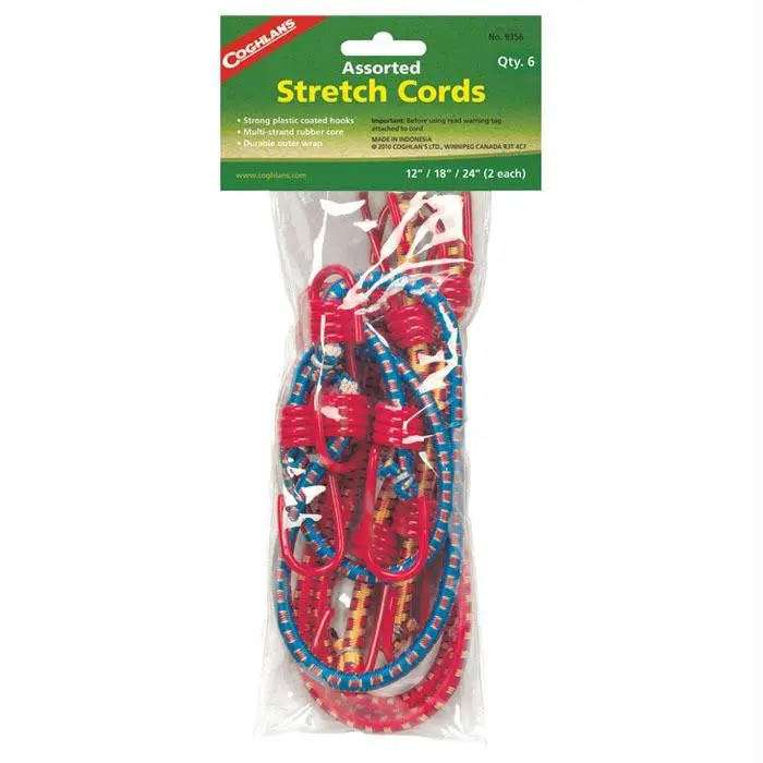Assorted Stretch Cords 6 Pk 1