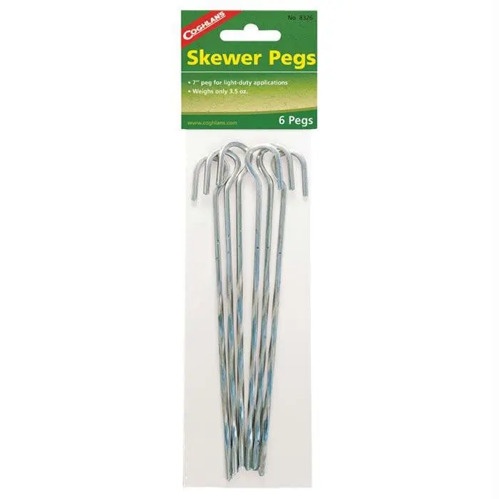 Steel Skewer Tent Pegs 7" Bulk 1