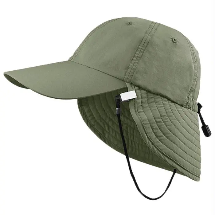 Uv Bucket Hat W-Flap Olive Osf 1