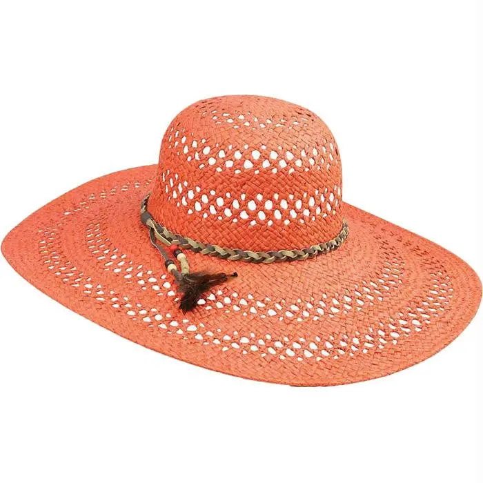 Ladies Fashion Toyo Hat Orange 1