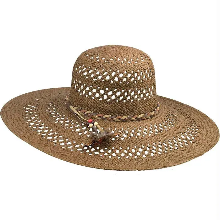 Ladies Fashion Toyo Hat Brown 1