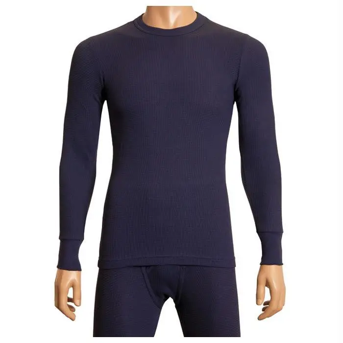 Waffle Mens L-S Blue Xl 1