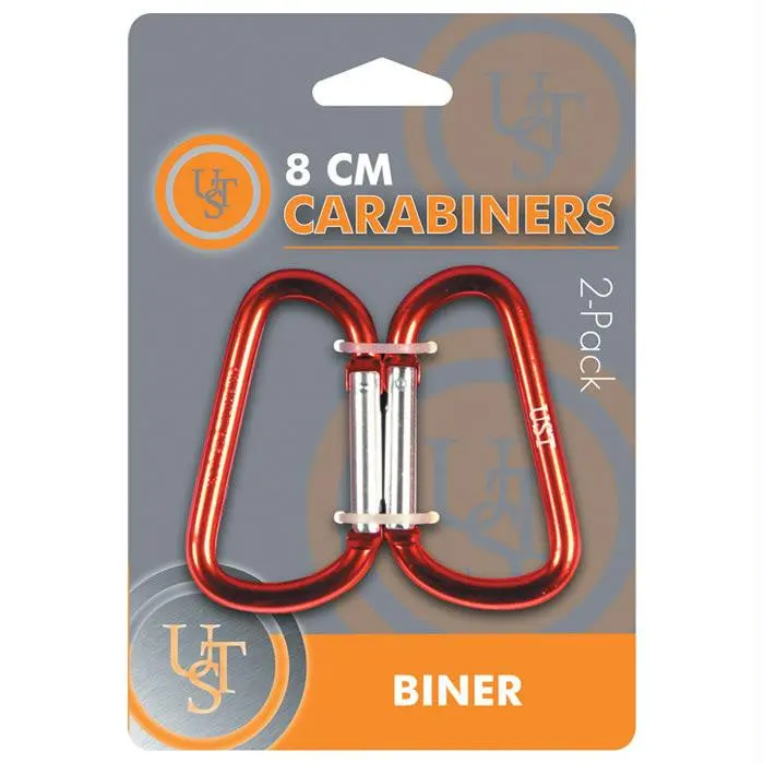 Carabiner 8Cm - Asst 2Pk 1
