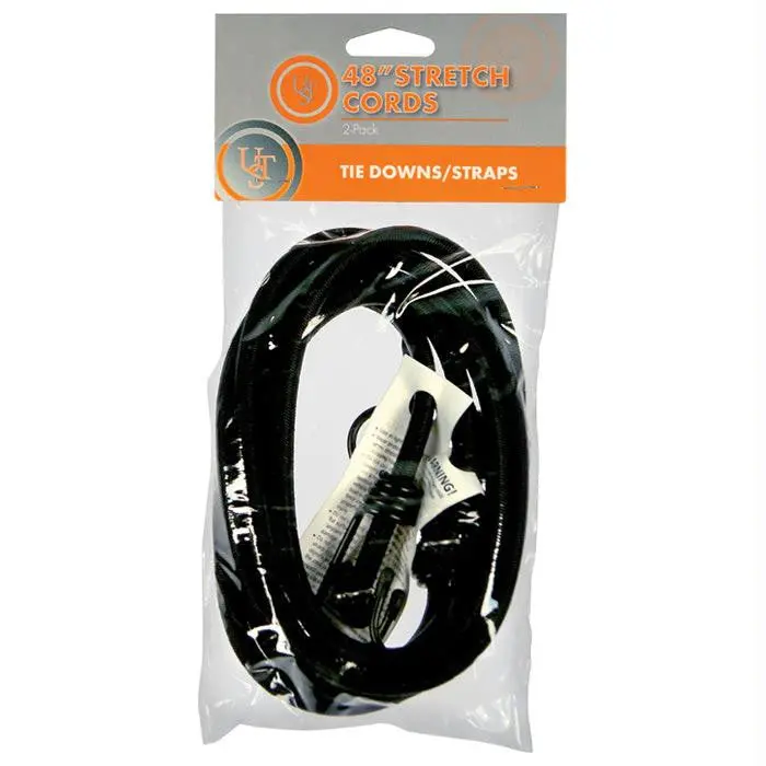 Stretch Cords 48" 2 Pk Blk 1