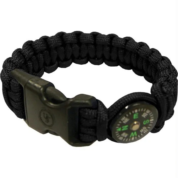 8" Paracord Bracelet W-Compass 1