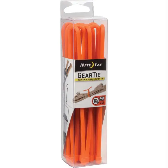 Gear Tie Propack 12"-Org 12Pk 1