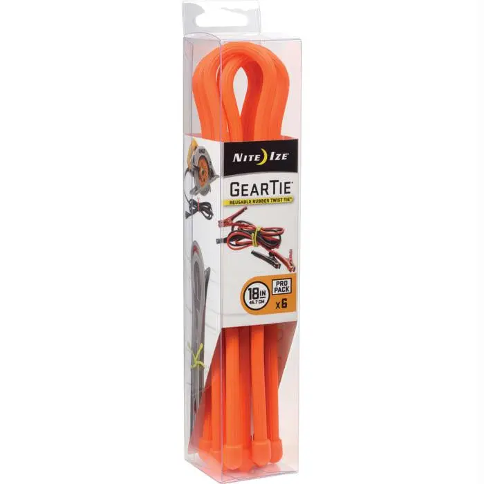 Gear Tie Propack 18"-Org 6Pk 1