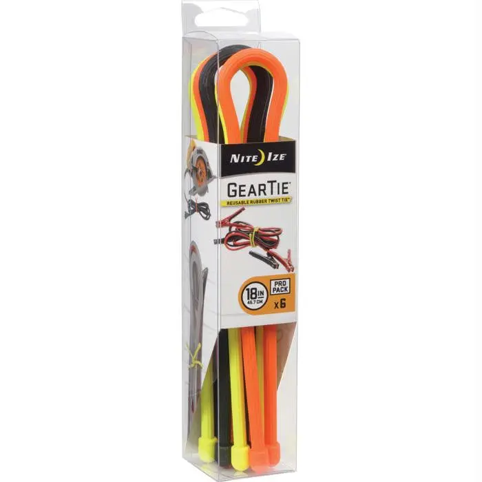 Gear Tie Propack 18"-Asst 6Pk 1
