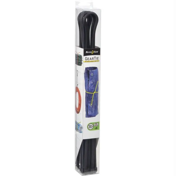 Gear Tie Propack 32"-Blk 6Pk 1