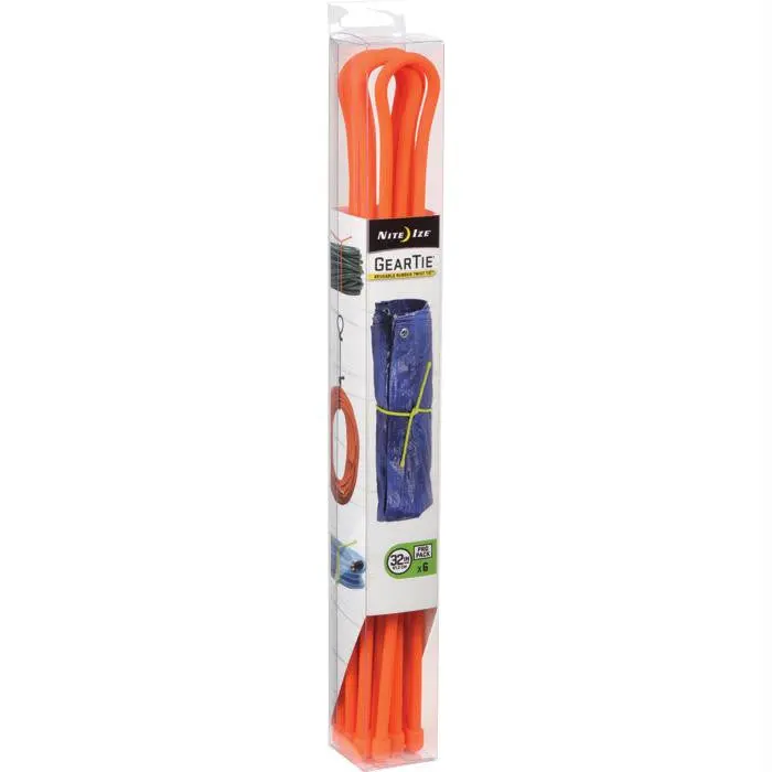 Gear Tie Propack 32"-Org 6Pk 1