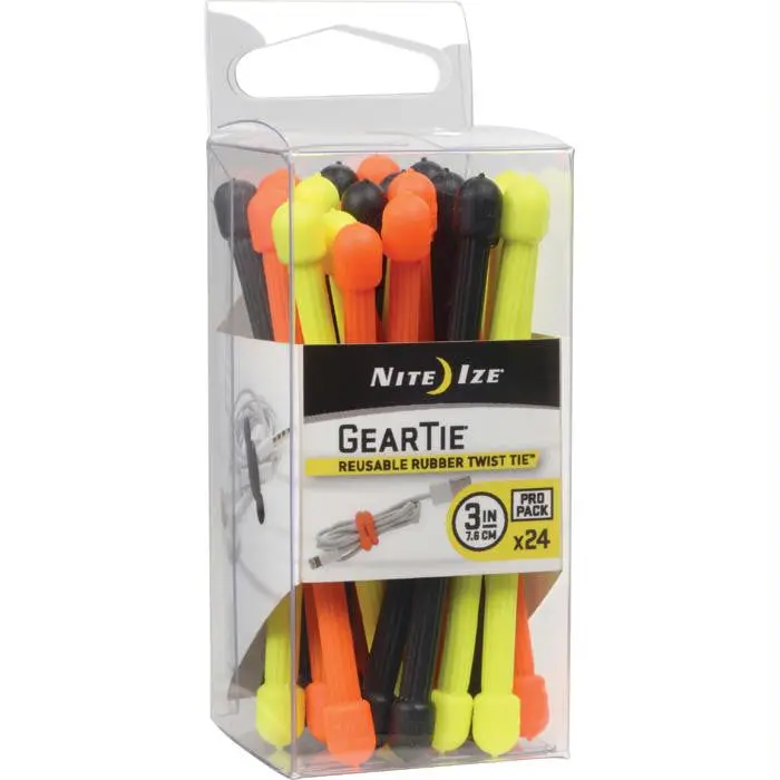 Gear Tie Propack 3"-Asst 24Pk 1