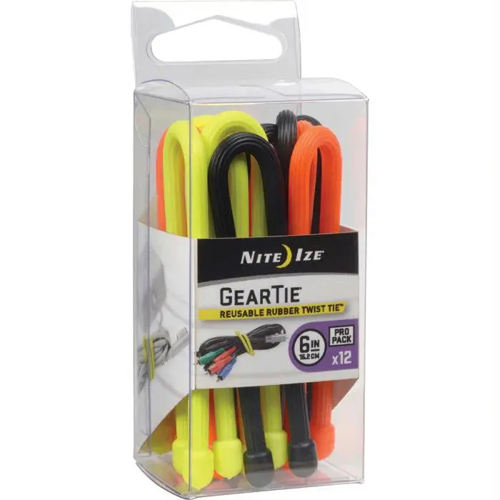 Gear Tie Propack 6"-Asst 12Pk 1