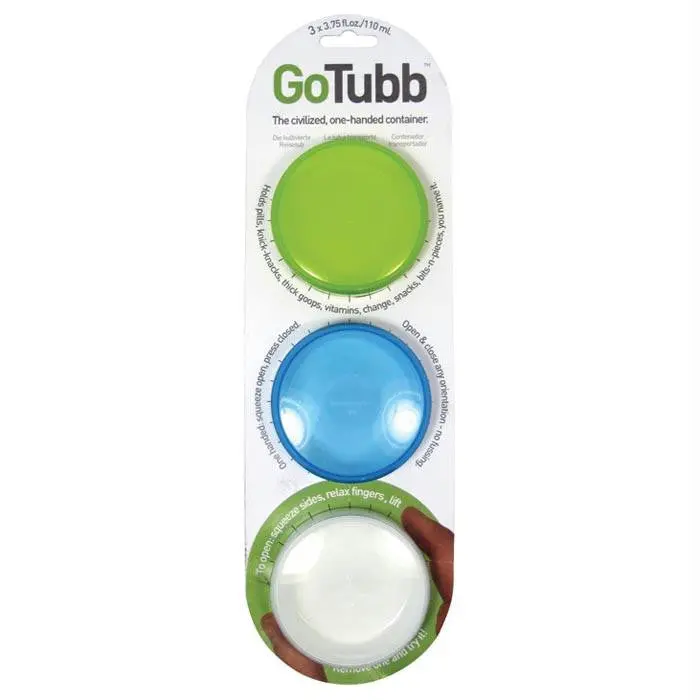 Gotubb Md 3Pk Clear,Blue,Green 1