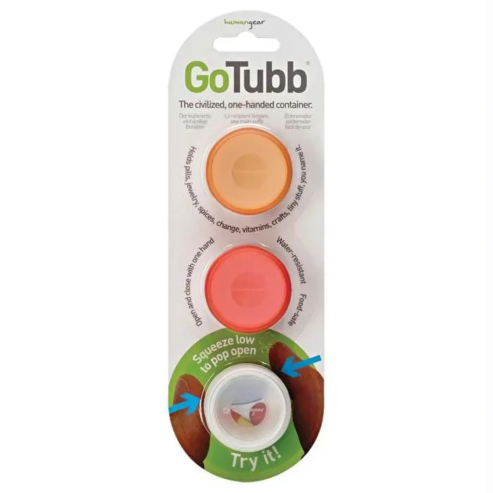 Gotubb Sm 3Pk Clear,Org,Red 1